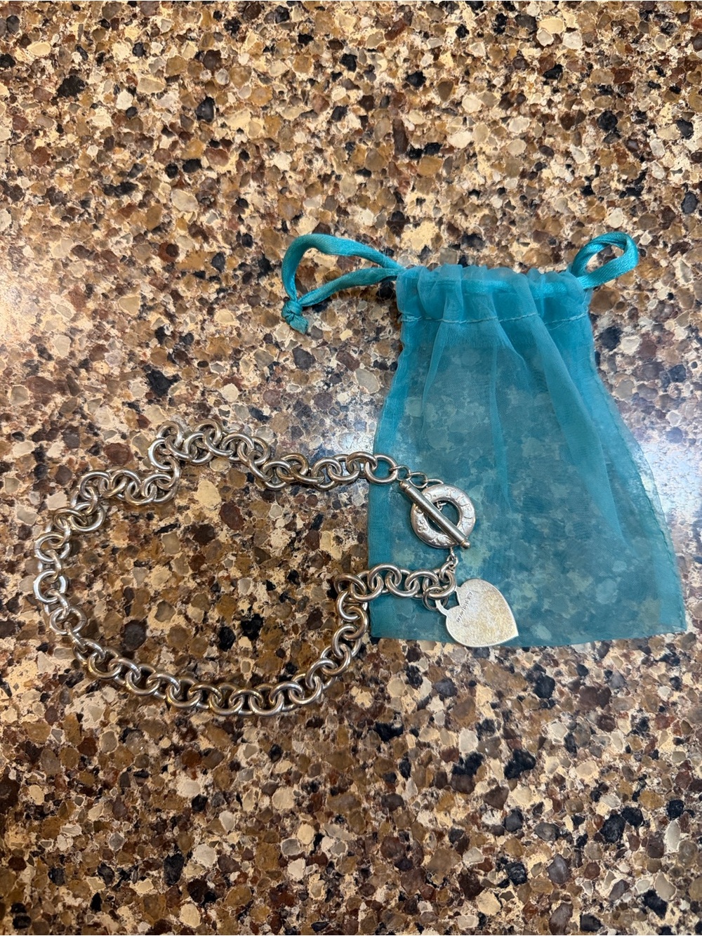 100% Authentic Tiffany Toggle Heart Sterling Silver Necklace